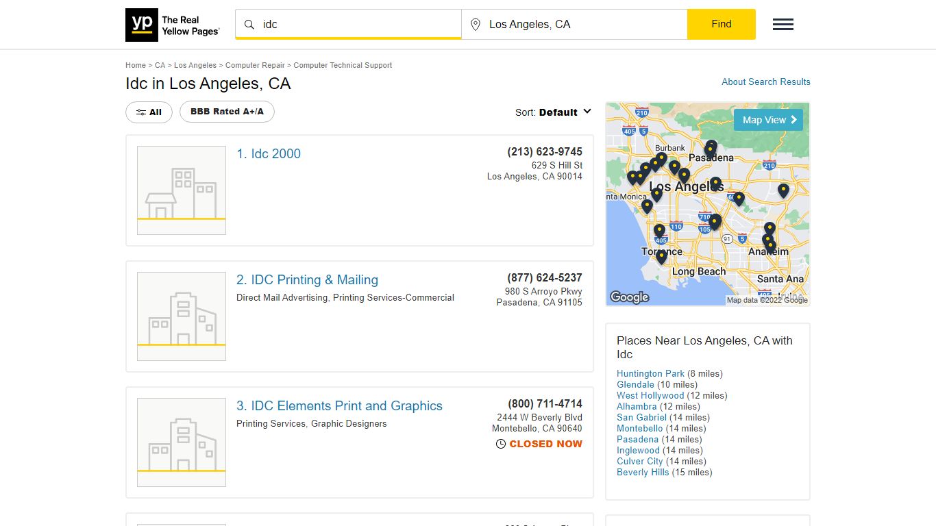 Idc in Los Angeles, CA - YP.com